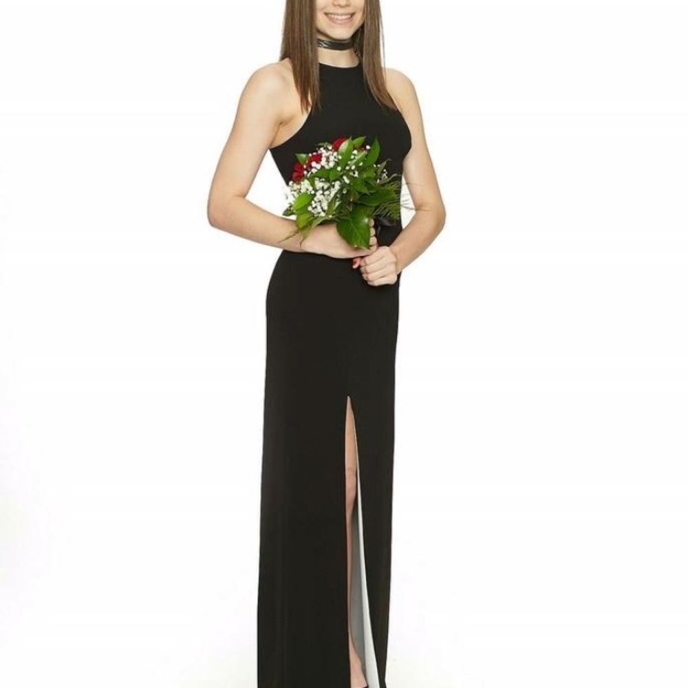 Black dress with white inside